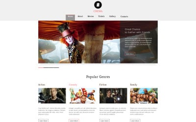 Movie Responsive Website-Vorlage