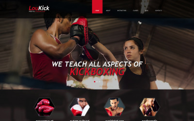 Responsieve websitesjabloon voor boksen