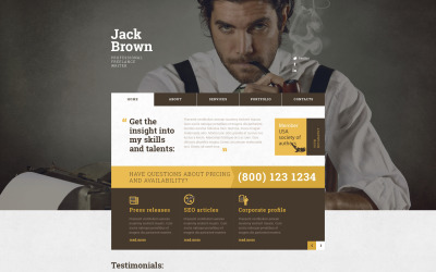 Responsieve websitesjabloon voor persoonlijke pagina&amp;#39;s