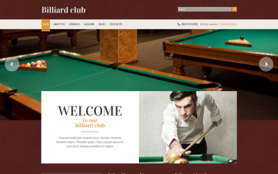 Responzivní WordPress motiv "Billiards Responsive WordPress Theme" #49224