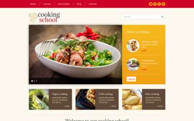 Reszponzív Cooking School Responsive WordPress Theme WordPress sablon 49228