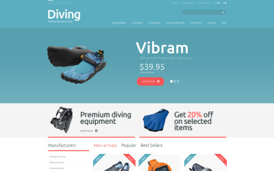 Reszponzív Diving Shop PrestaShop sablon 49244