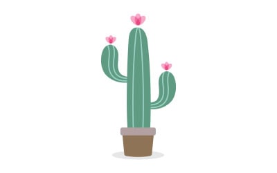 Cactus plants Icon design Logo template vector v.12