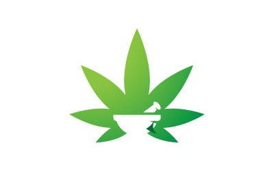 Cannabis marijuana sign symbol illustration design template v.12