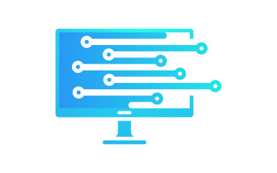 Computer Services logo Vector icon design illustration Template v.12