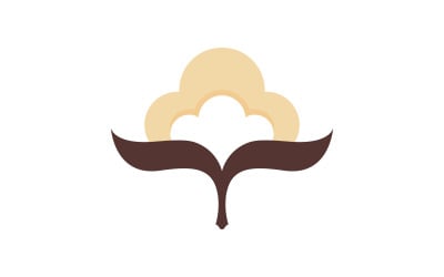 Cotton flower vector icon nature design template v.11