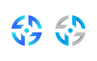 Fokus-Symbol, Vektor-Illustration, Design, Logo-Vorlage v.2