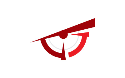 Illustrazione vettoriale dell&amp;#39;icona di messa a fuoco Modello di logo v.14