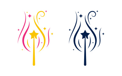 Magiskt element Circus vektor ikon illustration design mall v.1