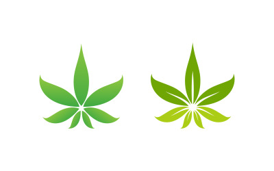 Modello di progettazione dell&amp;#39;illustrazione del simbolo del segno della marijuana della cannabis v.10