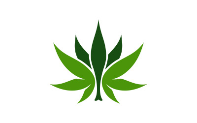 Modello di progettazione dell&amp;#39;illustrazione del simbolo del segno della marijuana della cannabis v.16