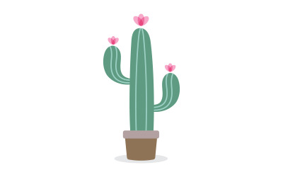 Piante di cactus Icona design Logo modello vettore v.12