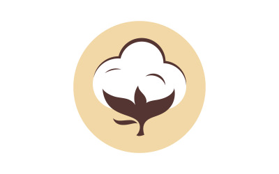 Cotton flower vector icon nature design template v.14