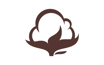 Cotton flower vector icon nature design template v.18