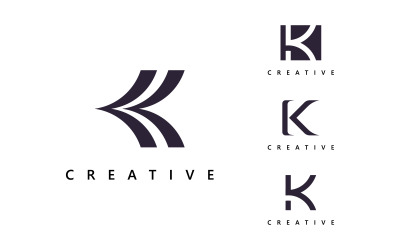Design del logo della lettera K Modello di logo Simbolo vettoriale del logo K creativo 13