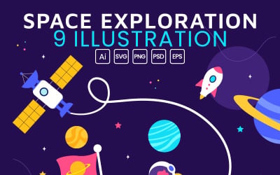 9 Space Exploration Illustration