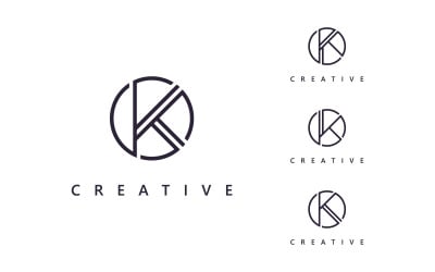 Letter K logo design Logo template  Creative K logo vector symbol 15
