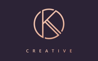 Letter K logo design Logo template  Creative K logo vector symbol 5