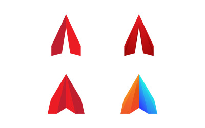 Paper plane Tour and Travel Logo Vector icon design illustration v.10