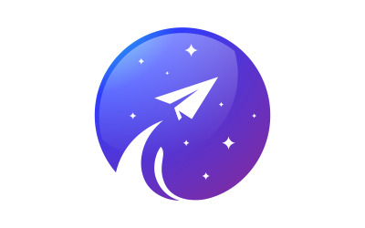 Paper plane Tour and Travel Logo Vector icon design illustration v.5