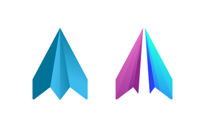 Paper plane Tour and Travel Logo Vector icon design illustration v.7