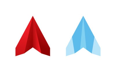 Paper plane Tour and Travel Logo Vector icon design illustration v.8