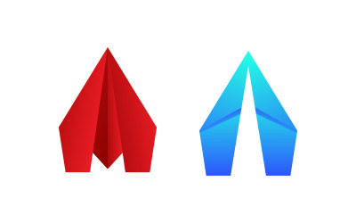 Paper plane Tour and Travel Logo Vector icon design illustration v.9