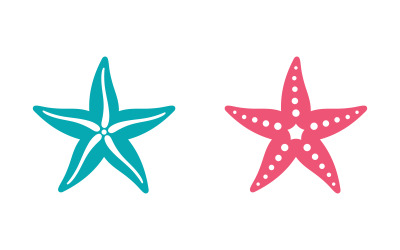 Sea Star fish icon Logo Template vector illustration design v.9