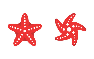 Seesternfisch-Symbol Logo-Vorlage, Vektorillustrationsdesign v.13