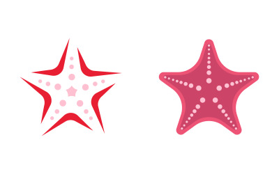 Seesternfisch-Symbol Logo-Vorlage, Vektorillustrationsdesign v.5