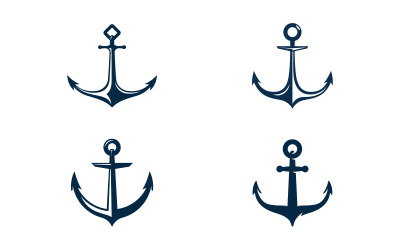 Anchor Ocean icon Element Logo Template vector v.18