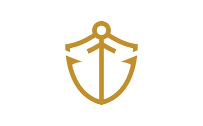 Anchor Ocean icon Element Logo Template vector v.22
