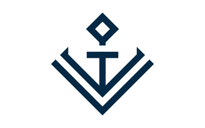 Anchor Ocean icon Element Logo Template vector v.2