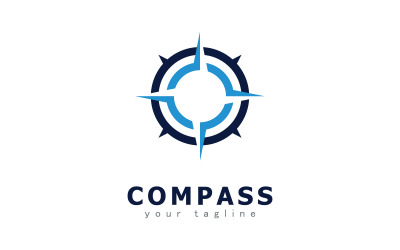 Concetto creativo di progettazione del logo della bussola 4