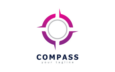 Concetto creativo di progettazione del logo della bussola 5