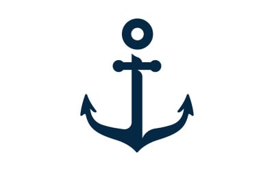 Ícone de âncora do oceano Elemento Logotipo Modelo vetor v.15