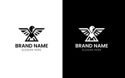 Letter M Eagle bird logo-706