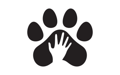 Modello di progettazione di illustrazione vettoriale del logo Paw Pet v.22