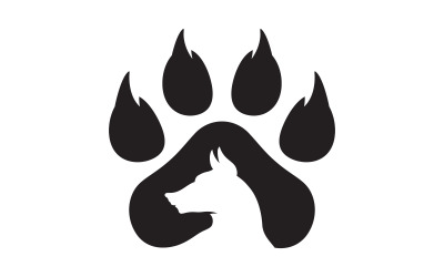 Paw Pet Logo design vector illustration design template v.12