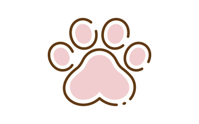 Paw Pet Logo design vector illustration design template v.17