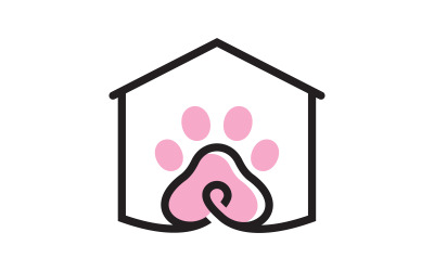 Paw Pet Logo design vector illustration design template v.18