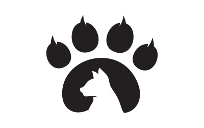Paw Pet Logo design vector illustration design template v.19