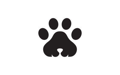 Paw Pet Logo design vector illustration design template v.1