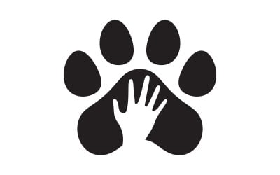 Paw Pet Logo design vector illustration design template v.22