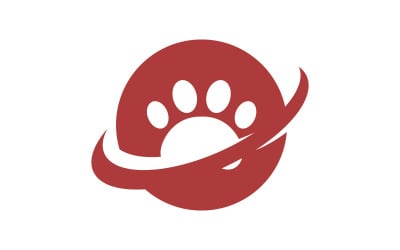 Paw Pet Logo tasarım vektör çizim tasarım şablonu v.13