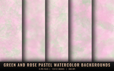 Sfondi acquerello verde e rosa