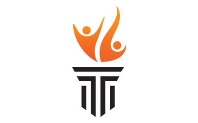 Sport Torch fire flame vector icon illustration design v.14