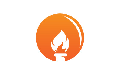 Sport Torch fire flame vector icon illustration design v.16