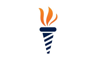Sport Torch fire flame vector icon illustration design v.17