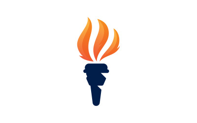 Sport Torch fire flame vector icon illustration design v.1